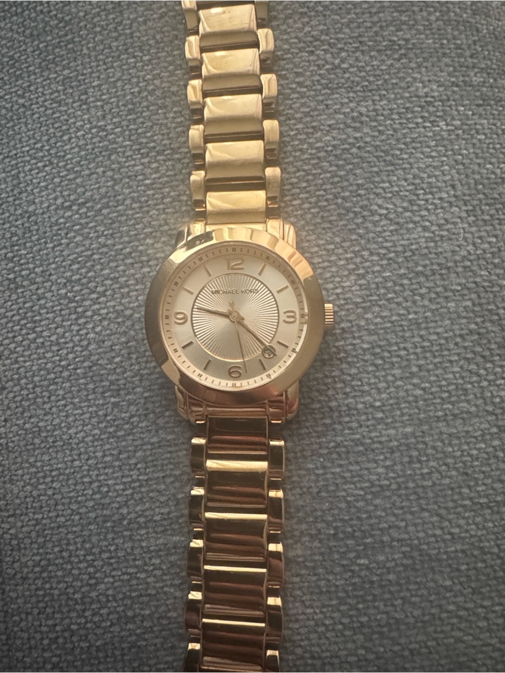 Michael Kors Gold Tone Women's Bracelet Watch with Silver Dial